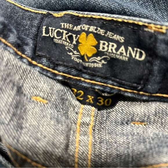 Lucky Brand Men 367 Vintage Bootcut Premium Italian Denim Jeans 32x30 Distressed - Picture 8 of 12